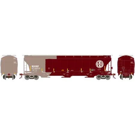 Athearn Genesis G89958 HO Scale Trinity 3 Bay Covered Hopper "Repaired" BNSF 474424 2 Athearn Genesis G89958 HO Scale Trinity 3 Bay Covered Hopper "Repaired" BNSF 474424 - Image 2