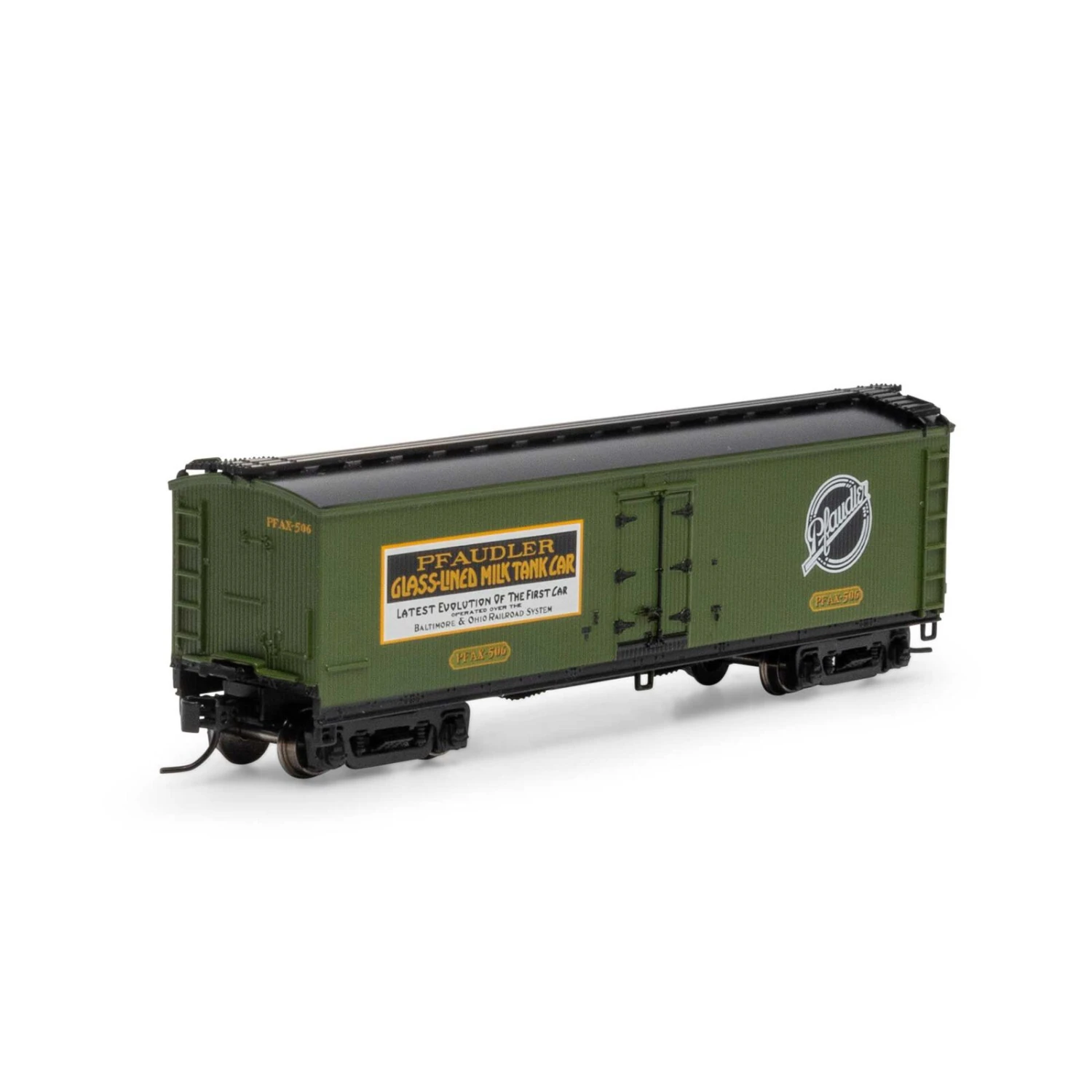 Athearn N 40' Pfaudler Milk Car, Pfaudler #506 1 Athearn N 40' Pfaudler Milk Car, Pfaudler #506