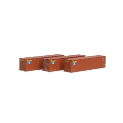 Athearn HO RTR 40' Corrugated HC Container,Touax/MOL #1(3)