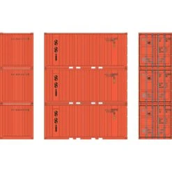 Athearn HO 20' Corrugated Container, SSIU (3)