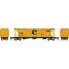Athearn N PS-2 2893 3-Bay Covered Hopper, C&O #2063