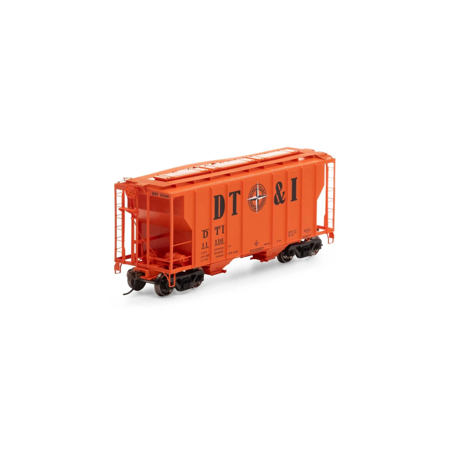 Athearn HO PS-2 2600 Covered Hopper, DT&I #11116 1 Athearn HO PS-2 2600 Covered Hopper, DT&I #11116