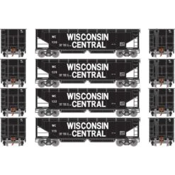 Athearn HO RTR 40' Offset Ballast Hopper With Load, WC #1 (4)