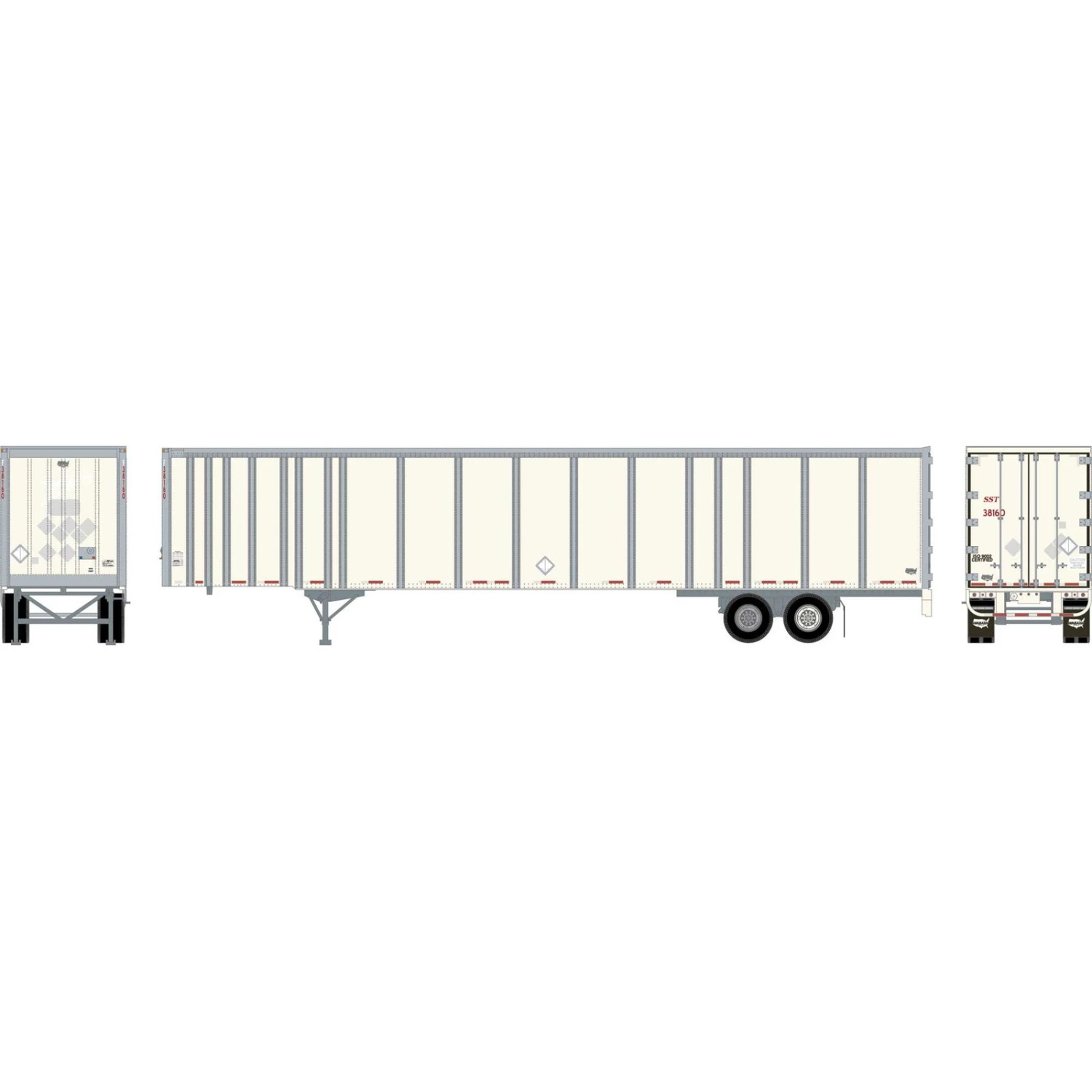 Athearn HO 53' Wabash Plate Trailer, Owner / Operator #F38160 1 Athearn HO 53' Wabash Plate Trailer, Owner / Operator #F38160