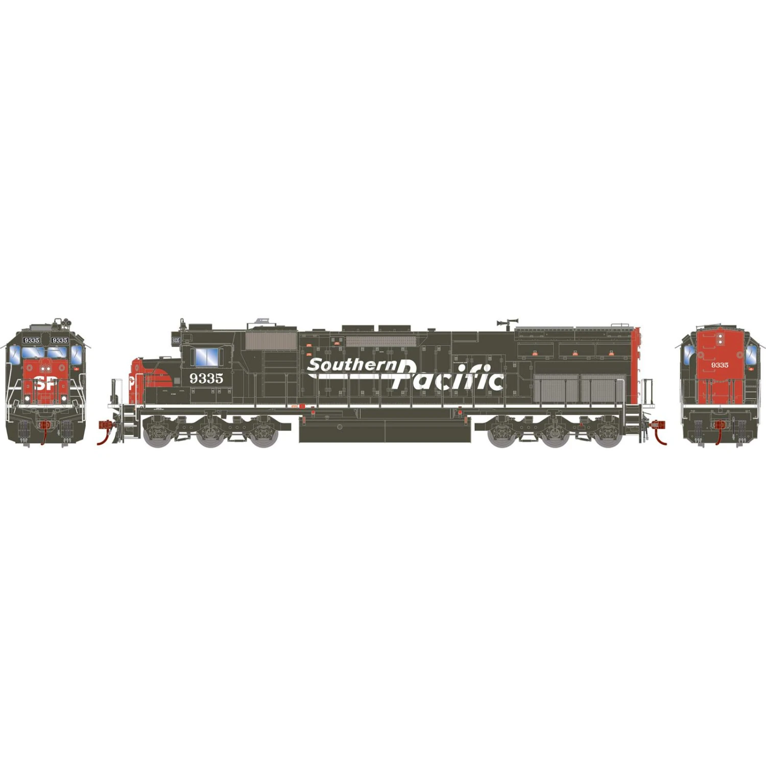 Athearn HO SD45T-2 Locomotive, Southern Pacific/Speed Letter #9335 1 Athearn HO SD45T-2 Locomotive, Southern Pacific/Speed Letter #9335