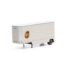 Athearn HO RTR 28' Drop Sill Trailer UPS With Shield #202017