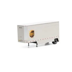 Athearn HO RTR 28' Drop Sill Trailer UPS With Shield #292246
