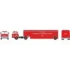 Athearn HO Ford C Truck With Hazmat Trailer, City Fire Dept-SQ35