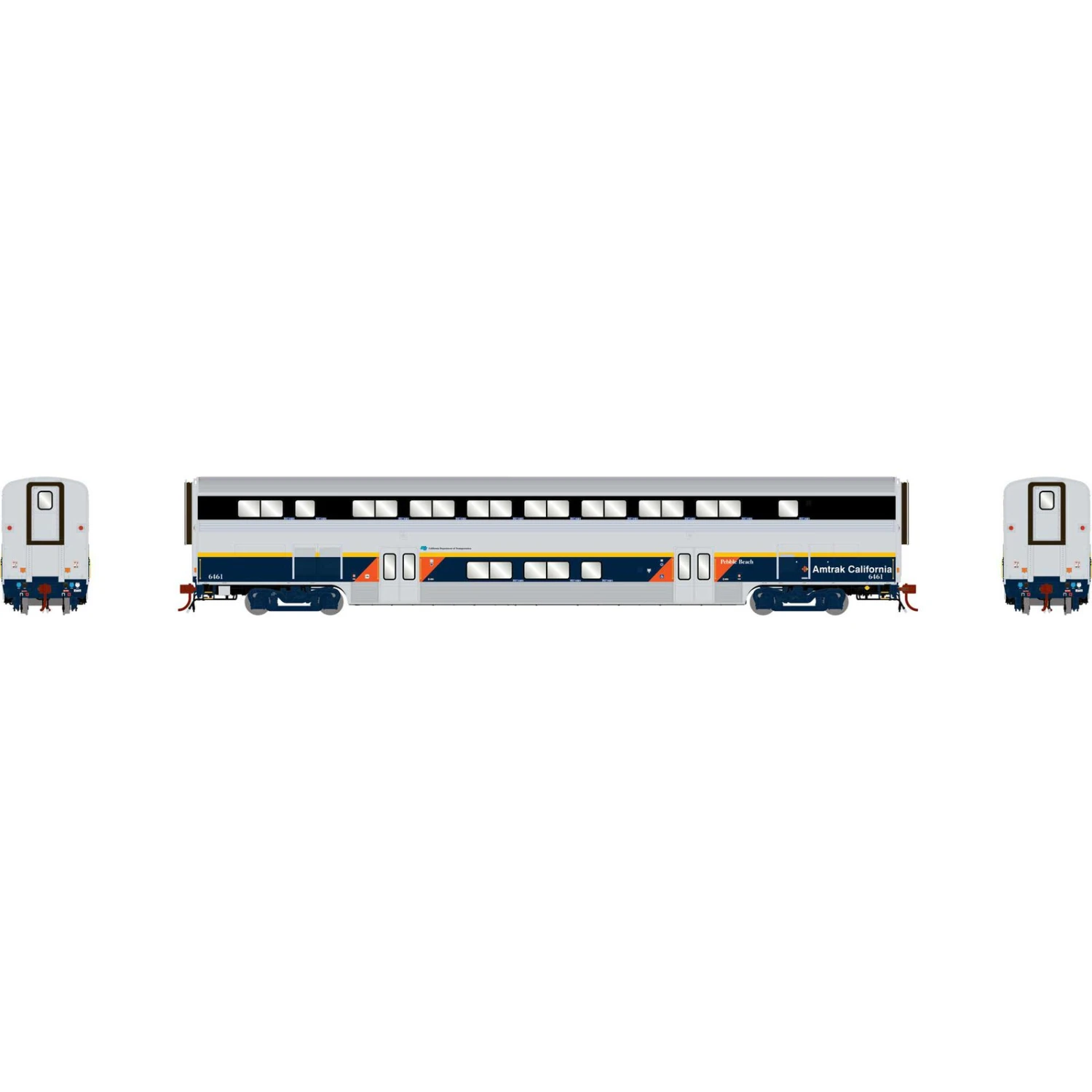 Athearn HO Amtrak California II Coach With Lights, CDTX #6461 1 Athearn HO Amtrak California II Coach With Lights, CDTX #6461