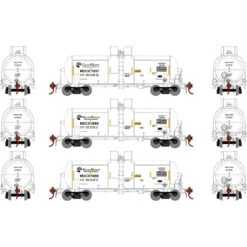 Athearn HO 13,600-Gallon Acid Tank, MDCX (3)