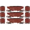 Athearn HO 34' 2-Bay Composite Coal Hopper With Load, ATSF(3)