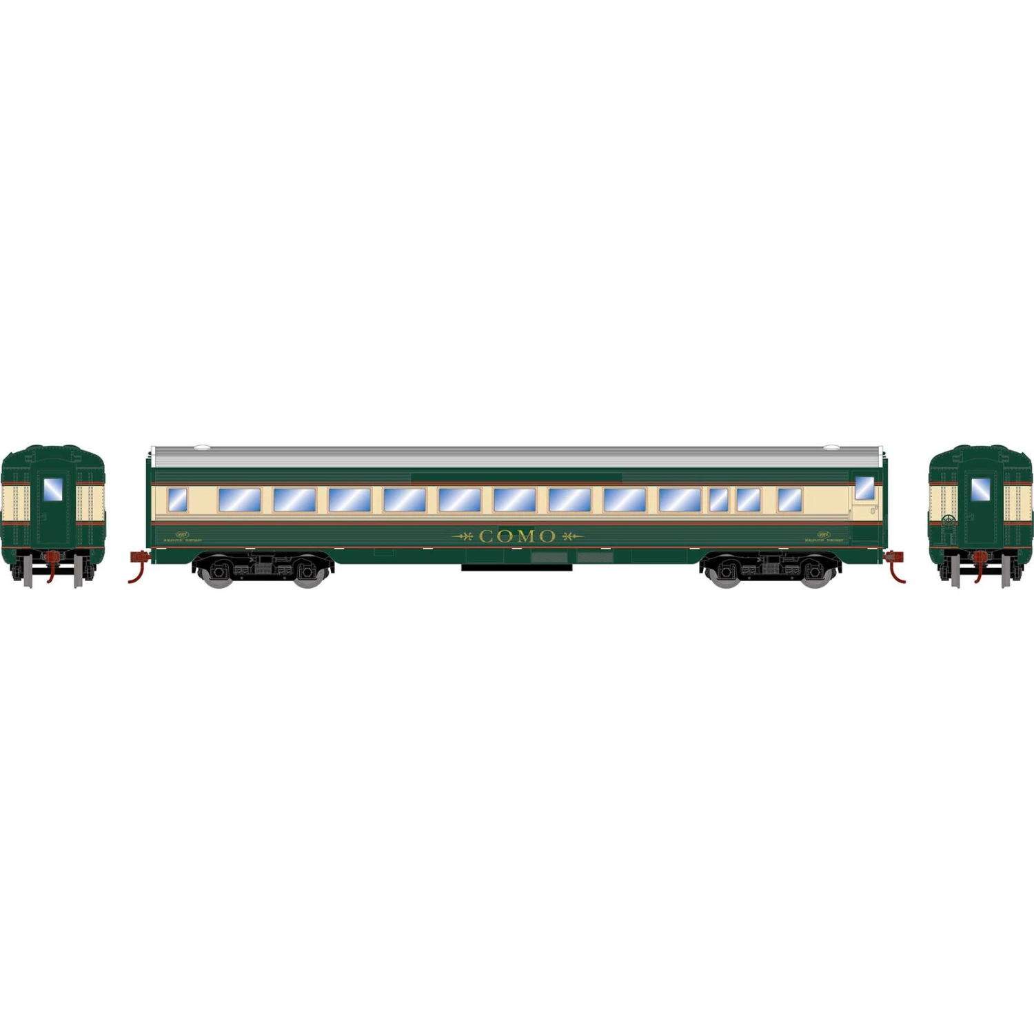 Athearn HO Streamline Passenger Car, BN Como 1 Athearn HO Streamline Passenger Car, BN Como