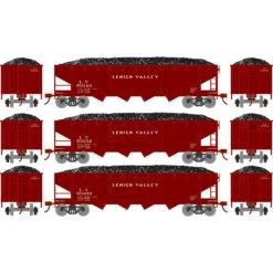 Athearn HO 40' 4-Bay Offset Hopper With Load, LV (3)