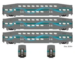 Athearn ATH28580 N Bombardier Coach, Metrolink Refurbished 3-Pack