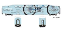 Athearn ATH29702 HO Bombardier Bicycle Coach, Metrolink #138