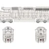Athearn ATH73647 HO EMD SD40, Standard DC, Undecorated