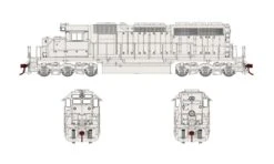 Athearn ATH73647 HO EMD SD40, Standard DC, Undecorated