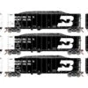 Athearn ATH7470 HO RTR Thrall High Side Gondola, Burlington Northern 3-Pack #3
