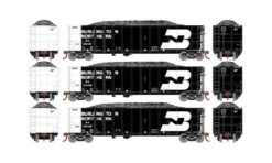 Athearn ATH7470 HO RTR Thrall High Side Gondola, Burlington Northern 3-Pack #3