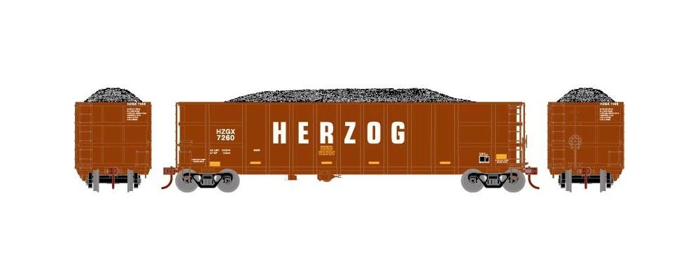 Athearn ATH7475 HO RTR Thrall High Side Gondola, Herzog Brown #7260 1 Athearn ATH7475 HO RTR Thrall High Side Gondola, Herzog Brown #7260