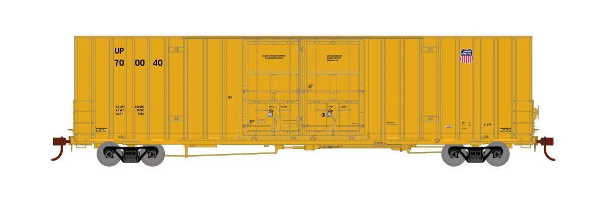 Athearn ATH75314 HO 60ft Gunderson Box Car, Union Pacific #700197 1 Athearn ATH75314 HO 60ft Gunderson Box Car, Union Pacific #700197
