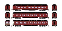 Athearn ATH88231 HO Heavyweight 3-Pack Diner/Coach/Observation, Canadian Pacific