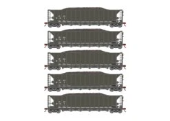 Athearn ATH98495 HO RTR 5-Bay Rapid Discharge Hopper, ITGX/Black 5-Pack