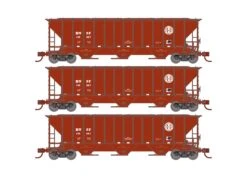 Athearn ATH25437 N PS 4427 Covered Hopper, BNSF 3 Pack