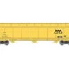 Athearn 12943 N Scale ACF 4600 3 Bay Covered Hopper Vermont Railway VTR 6008