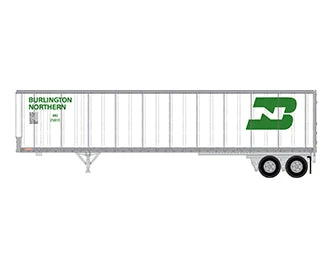 Athearn 13833N Scale 45' Fruehauf Z-Van Trailer Burlington Northern BNZ 250155 1 Athearn 13833N Scale 45' Fruehauf Z-Van Trailer Burlington Northern BNZ 250155