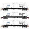 Athearn 16353 HO Scale 16k Clay Slurry Tank Car Dry Branch Kaolin GATX 3 Pack #1