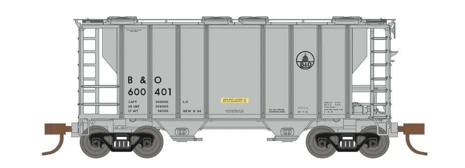 Athearn 17244 N Scale PS-2 2600 Covered Hopper Baltimore & Ohio B&O 600421 1 Athearn 17244 N Scale PS-2 2600 Covered Hopper Baltimore & Ohio B&O 600421