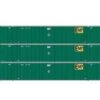Athearn 17310 N Scale 53' Stoughton Intermodal Container EMP EMHU 3 Pack #1