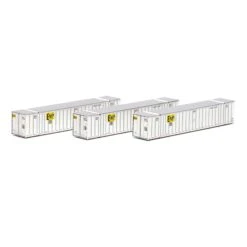 Athearn 17651 N Scale 53' Stoughton Intermodal Container 3-Pack EMP White