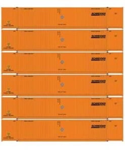 Athearn 18044 N Scale 53' CIMC Intermodal Container Schneider SNLU 6 Pack #1