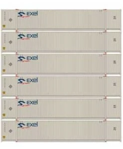 Athearn 18046 N Scale 53' CIMC Intermodal Container Exel EXLU 6 Pack #1