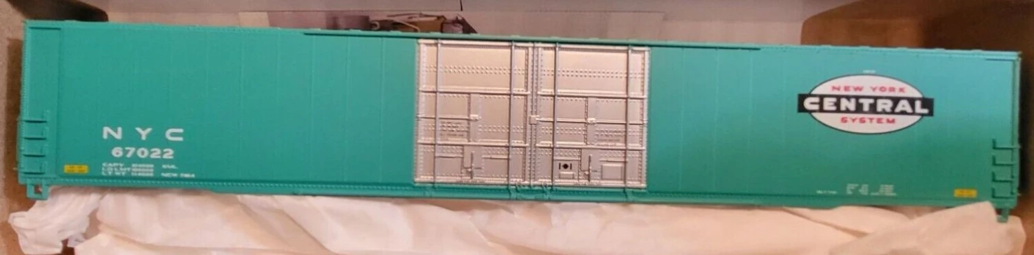 Athearn 1969 HO Scale 86' Hi-Cube 4 Door Auto Parts Boxcar (Blue Box Kit) NYC 67022 - NOS 1 Athearn 1969 HO Scale 86' Hi-Cube 4 Door Auto Parts Boxcar (Blue Box Kit) NYC 67022 - NOS