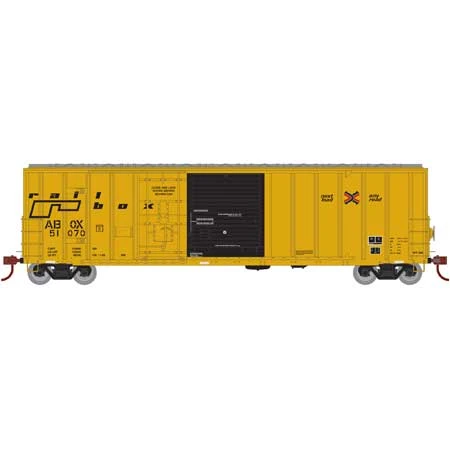 Athearn 20085 N Scale 50' FMC Exterior Post Combo Door Boxcar "Late" Railbox ABOX 51070 1 Athearn 20085 N Scale 50' FMC Exterior Post Combo Door Boxcar "Late" Railbox ABOX 51070