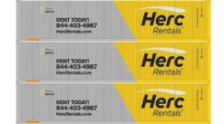 Athearn 20108 N Scale 40' Low Cube Container Herc Rentals EASU 3 Pack #1