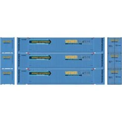 Athearn 26680 HO Scale 53' Jindo Intermodal Container Werner Global WERU 3-Pack