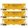 Athearn 27412 N Scale PS 4427 Covered Hopper Milwaukee Road MILW 3 Pack