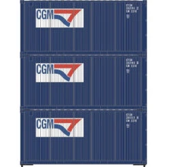 Athearn 27788 HO Scale 20' Intermodal Corrugated Container CGM CGTU 3-Pack #2