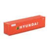 Athearn 28387 HO Scale 40' High Cube Container Hyundai HDMU 3 Pack