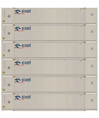 Athearn 28526 HO Scale 53' CIMC Intermodal Container Exel EXLU 6 Pack #2 1 Athearn 28526 HO Scale 53' CIMC Intermodal Container Exel EXLU 6 Pack #2