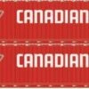 Athearn 28535 HO Scale 60' Intermodal (Singamas) Container Canadian Tire CDAU 2 Pack #1