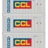 Athearn 28850 HO Scale 20' Intermodal Reefer Container 3-Pack Cronos CCL