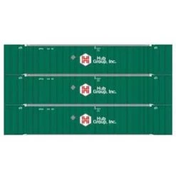 Athearn 40124 HO Scale 53' Stoughton Intermodal Container HUB Group UPHU 3 Pack #1