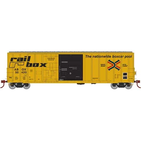 Athearn 71000 HO Scale 50' FMC Exterior Post Combo Door Boxcar "Early" Railbox ABOX 50420 1 Athearn 71000 HO Scale 50' FMC Exterior Post Combo Door Boxcar "Early" Railbox ABOX 50420