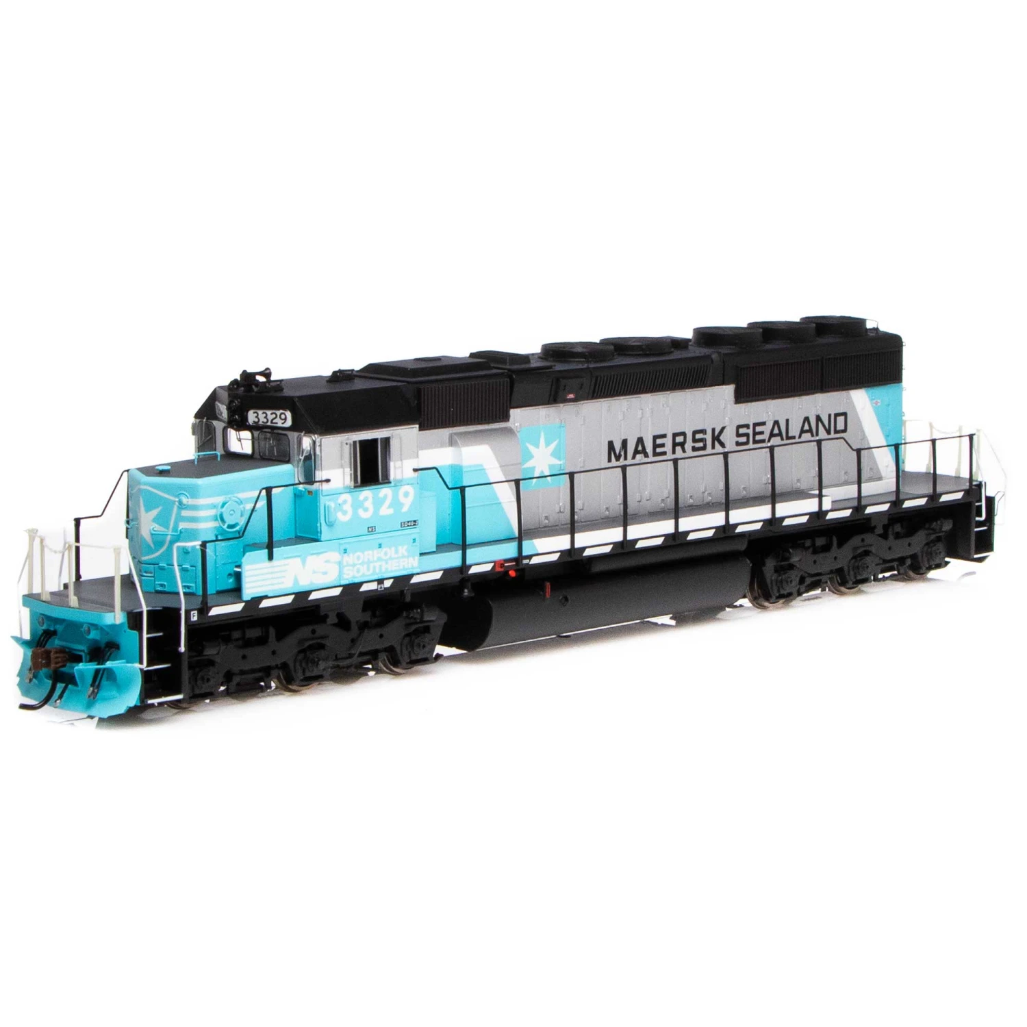 Athearn 71628 HO Scale EMD SD40-2 Norfolk Southern Maersk NS 3329 DCC And Sound - Like New USED 1 Athearn 71628 HO Scale EMD SD40-2 Norfolk Southern Maersk NS 3329 DCC And Sound - Like New USED