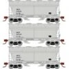 Athearn 81058 HO Scale ACF 2970 2 Bay Covered Hopper ACF Leasing ACFX 3 Pack
